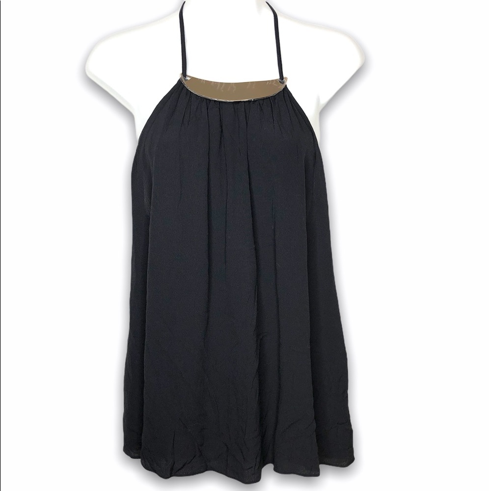 Arden B halter style top with gold accent piece